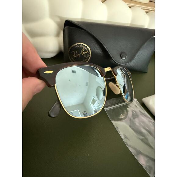 Ray Bans Clubmaster Polarized RB 3016 Tortoise Gold - Picture 3 of 6